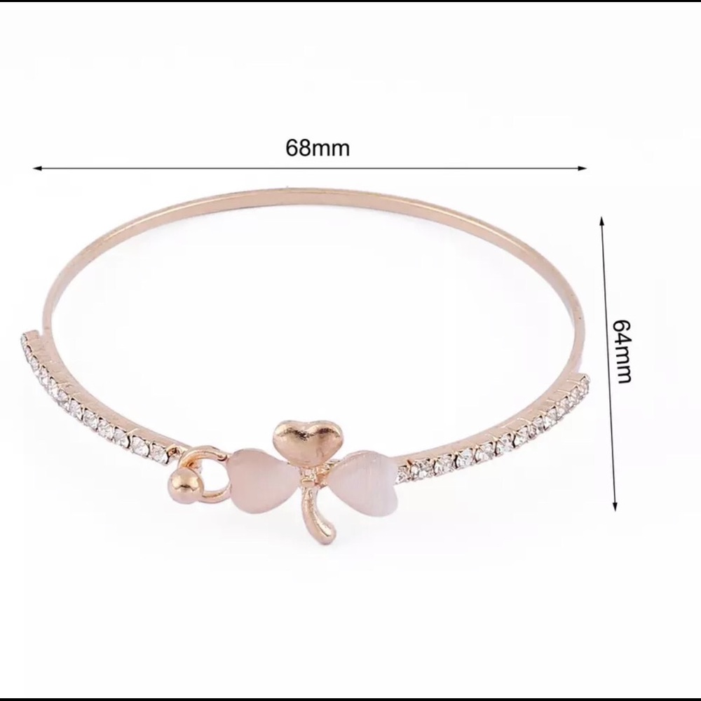 Rose Gold Shamrock Bangle - Picture 4 of 4
